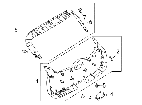 2020 Nissan Rogue Sport Interior Trim - Lift Gate Diagram