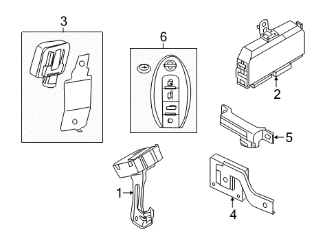 2021 Nissan Murano Keyless Entry Components Diagram