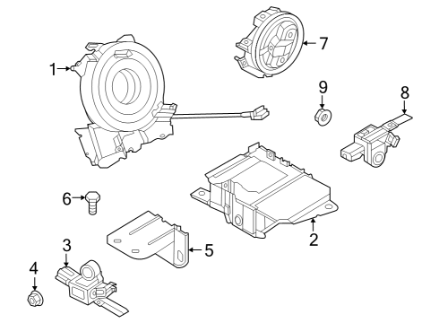 2023 Nissan ARIYA BRACKET-AIR BAG SENSOR,FRONT CENTER Diagram for 985Q2-6UA0B