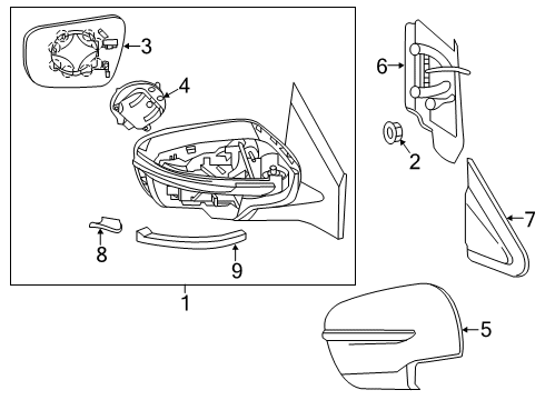 2021 Nissan Murano Outside Mirrors Diagram