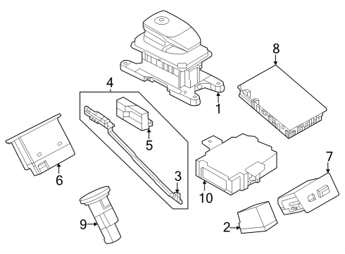 2023 Nissan ARIYA DEVICE ASSY-TRANSMISSION CONTROL Diagram for 34901-5MP2A