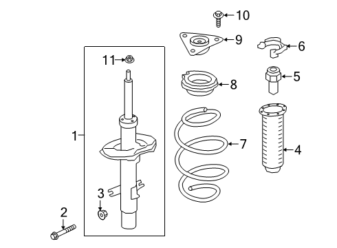 2021 Nissan Altima Struts & Components - Front Diagram