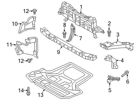 2020 Nissan NV Radiator Support Diagram