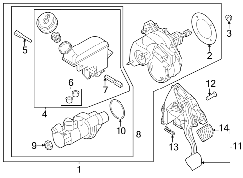 2023 Nissan ARIYA CONTROLLER ASSY-BRAKE Diagram for 46007-5MS2B