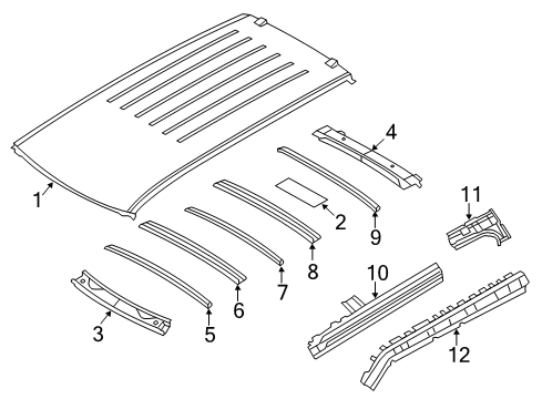 2020 Nissan Armada Roof & Components Diagram 2