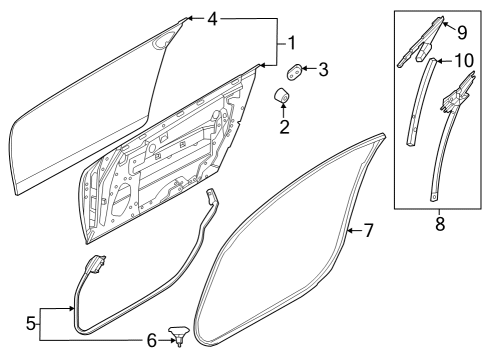 2023 Nissan Z Door & Components Diagram