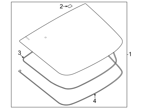 2023 Nissan Z Glass - Lift Gate Diagram