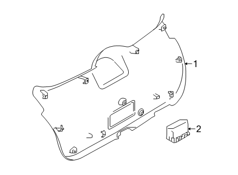 2021 Nissan Kicks Interior Trim - Lift Gate Diagram