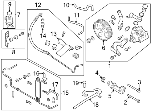 2024 Nissan Frontier TANK ASSY-RESERVOIR,POWER STEERING Diagram for 49180-9BU2A