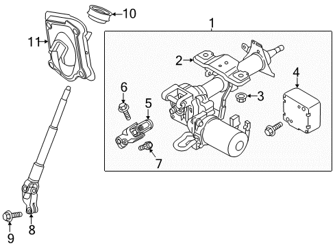 2020 Nissan NV Steering Column & Wheel, Steering Gear & Linkage Diagram 2