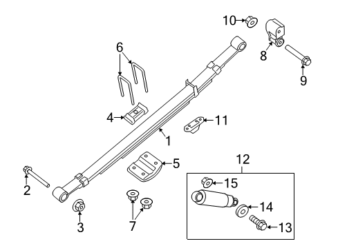 Spring Assy-Leaf,Rear Diagram for 55020-9JJ6A