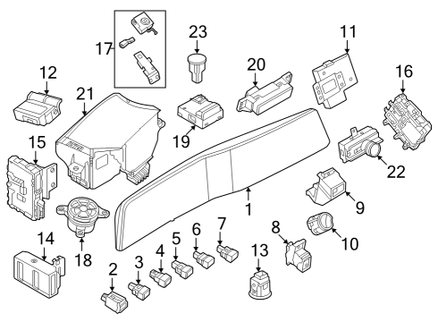 2023 Nissan ARIYA CONTROLLER ASSY-BCM Diagram for 284B2-5MP0C