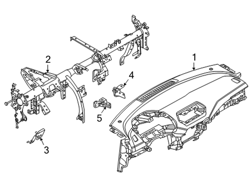 2021 Nissan Sentra Cluster & Switches, Instrument Panel Diagram 1