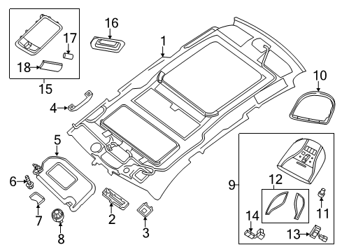 LAMP ASSY-ROOM Diagram for 26410-1A68A