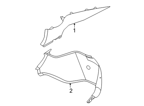 2021 Nissan Sentra Interior Trim - Quarter Panels Diagram