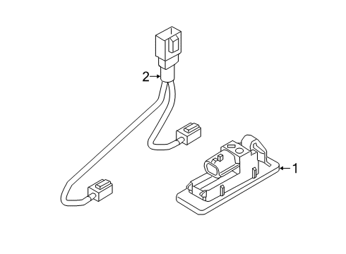 2021 Nissan GT-R License Lamps Diagram