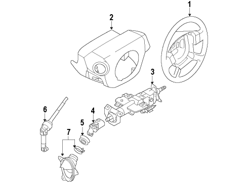 2020 Nissan NV Steering Column & Wheel, Steering Gear & Linkage Diagram 1