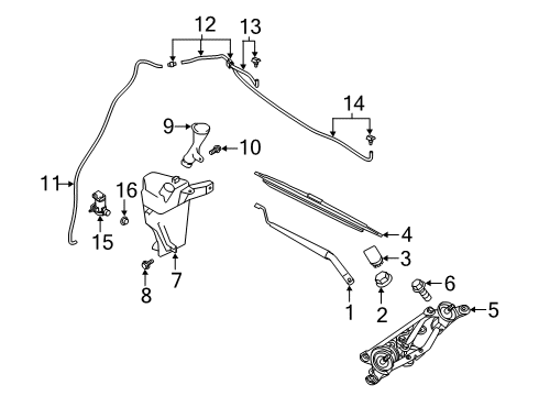 2021 Nissan Kicks Wipers Diagram 2