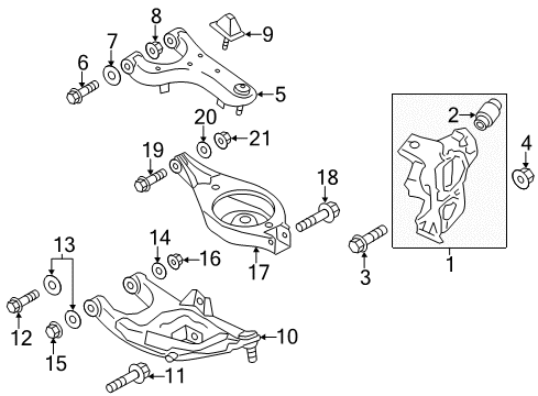 Rear Suspension, Control Arm - 2021 Nissan Armada