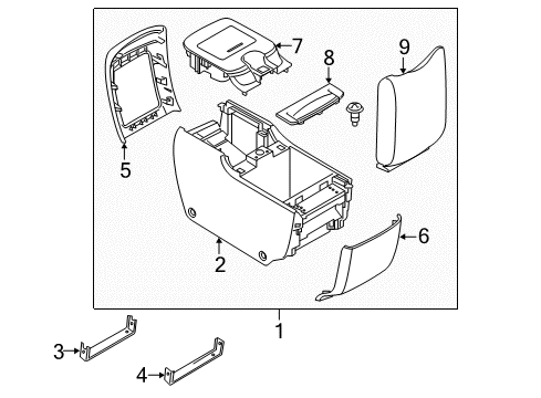 2020 Nissan Armada Rear Console Diagram