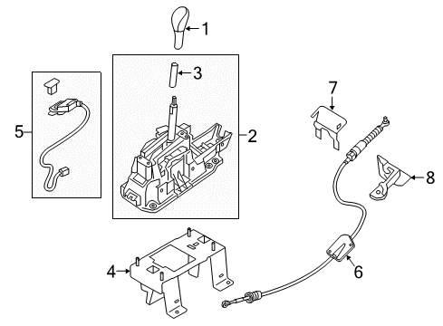 2020 Nissan Maxima Gear Shift Control - AT Diagram