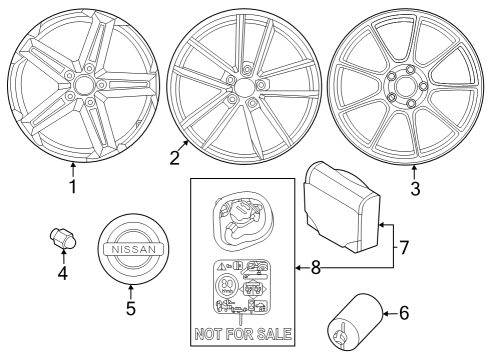 2024 Nissan Z Ornament-Disc Wheel Diagram for 40342-6RA1A