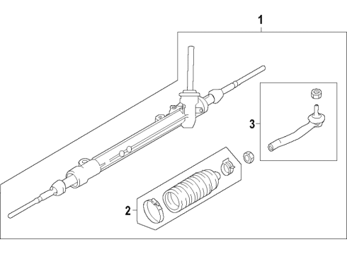 2021 Nissan Rogue Steering Column & Wheel, Steering Gear & Linkage Diagram 4