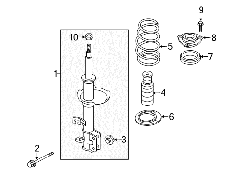 2021 Nissan NV Struts & Components - Front Diagram