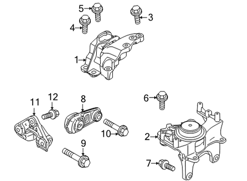 Insulator-Engine Mounting,LH Diagram for 11220-6RA0A