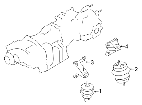 2020 Nissan GT-R Engine & Trans Mounting Diagram 2