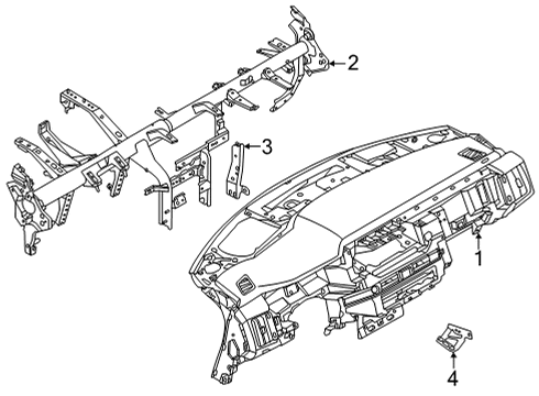 2023 Nissan Pathfinder Cluster & Switches, Instrument Panel Diagram 2