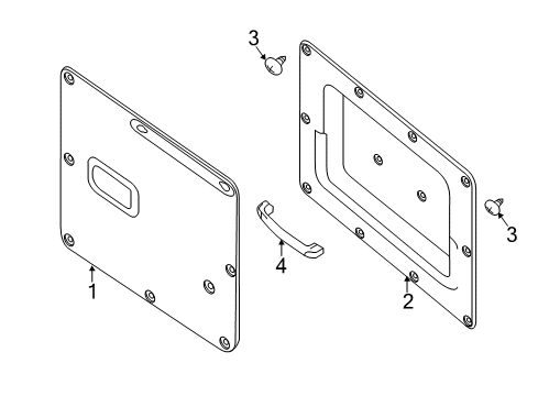 2020 Nissan NV Interior Trim - Back Door Diagram