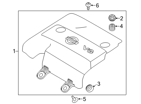 2020 Nissan Murano Engine Appearance Cover Diagram