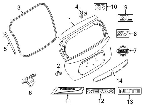 Camera Assy-Back View Diagram for 28442-3VA2B