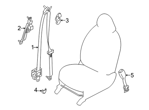 2021 Nissan Versa Seat Belt Diagram 1