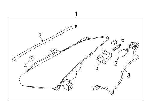 2020 Nissan GT-R Headlamps Diagram