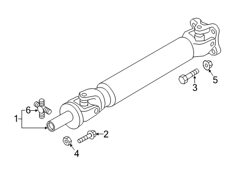 2021 Nissan Titan Drive Shaft - Rear Diagram