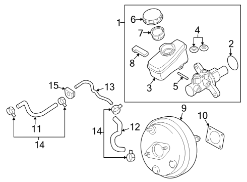 2024 Nissan Z CYLINDER ASSY-BRAKE MASTER Diagram for D6010-6GR0B