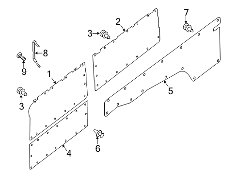 2020 Nissan NV Interior Trim - Side Panel Diagram 1