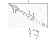 Diagram for Nissan Rogue Axle Shaft - 39100-4BA9A