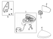 Diagram for 2021 Nissan Rogue Car Mirror - 96365-6RR1E