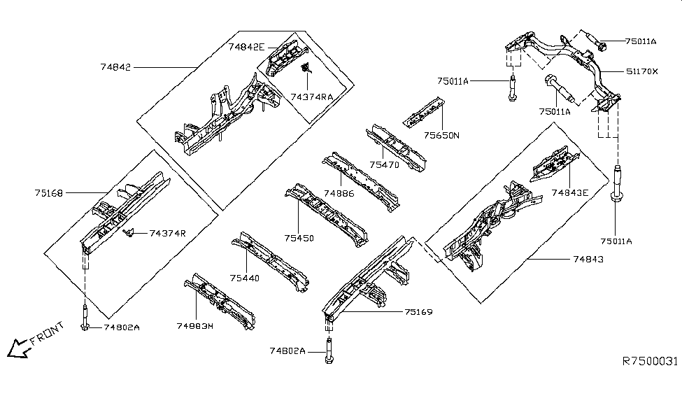 Nissan G4374-3JVMA Bracket-Exhaust Mounting