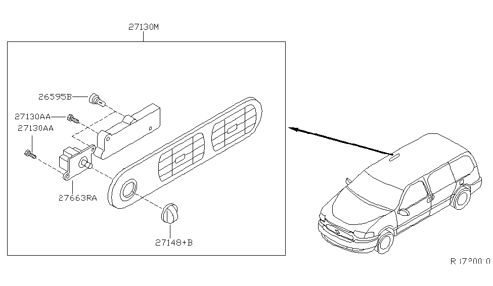 Nissan 27563-7B010 Knob-Control