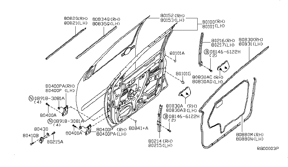 Nissan HMA01-9BEAA Door Front LH