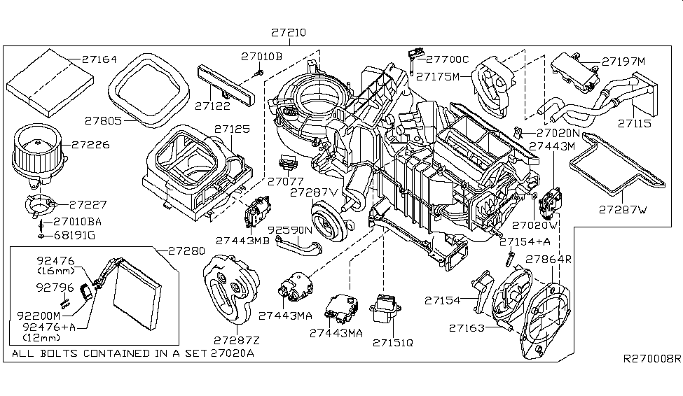 Nissan 27227-ZZ90A Cover-Blower Motor