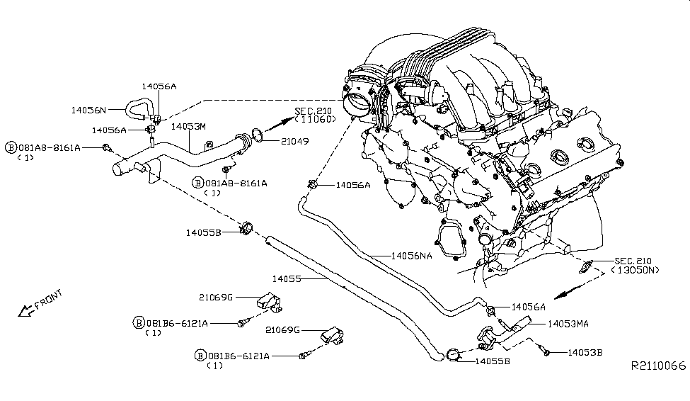 2005 Nissan Pathfinder Water Hose & Piping - Nissan Parts Deal