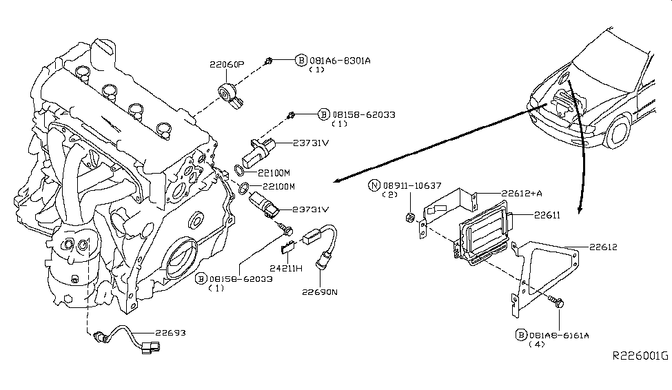 23731-6N206 - Genuine Nissan Parts