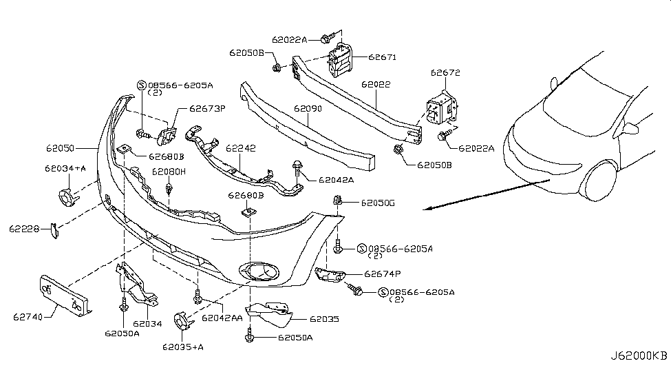 Nissan 62256-1AA0A FINISHER-Front FASCIA,RH