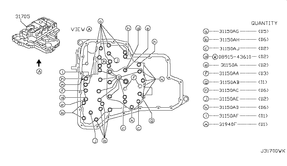 31377-1XA04 | Genuine Nissan #31377-1XA04 BOLT