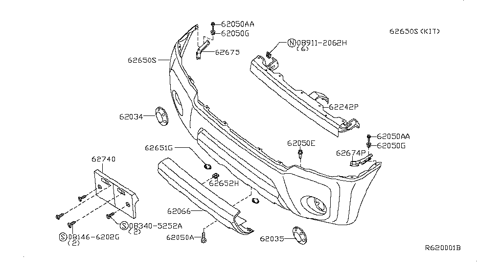 62043-EA001 - Genuine Nissan Parts